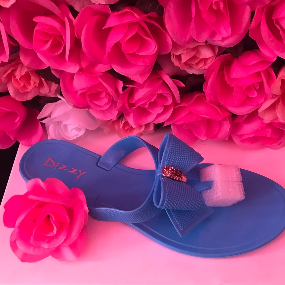 Turquoise Blue (JELLY) Thong sandals